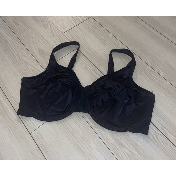 Curvation 5304546 Side Smoother Bra Unlined Underwire Womens 42DDD Black - Picture 1 of 6